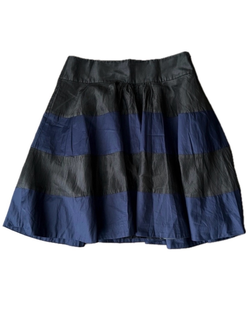 J. Crew Silk Striped A-Line Skater Circle Skirt